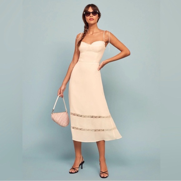 Reformation Ronan Dress - Ivory - Picture 3 of 6